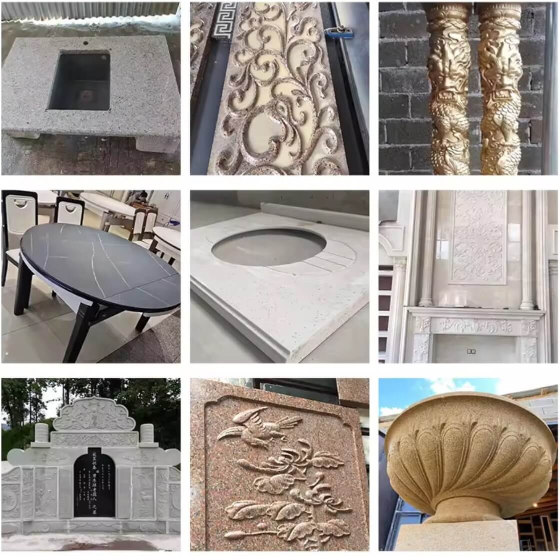 Product made by laser stone engraver Product made by laser stone engraver